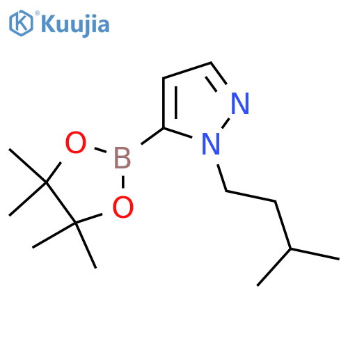 1-isopentyl-5-(4,4,5,5-tetramethyl-1,3,2-dioxaborolan-2-yl)-1H-pyrazole structure