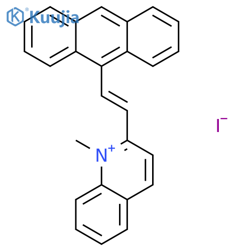 Quinolinium, 2-[2-(9-anthracenyl)ethenyl]-1-methyl-, iodide structure