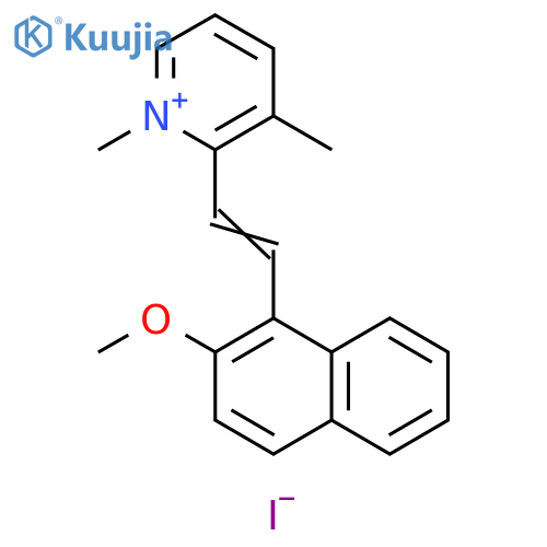 Pyridinium, 2-[2-(2-methoxy-1-naphthalenyl)ethenyl]-1,3-dimethyl-,iodide structure