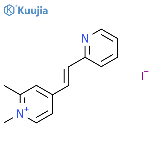 Pyridinium, 1,2-dimethyl-4-[2-(2-pyridinyl)ethenyl]-, iodide structure