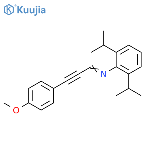Benzenamine,N-[3-(4-methoxyphenyl)-2-propynylidene]-2,6-bis(1-methylethyl)- structure