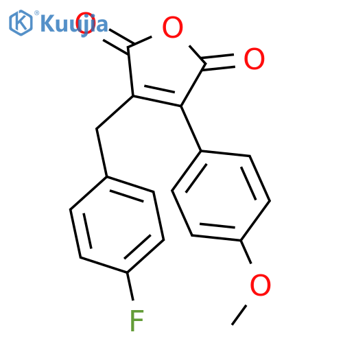 2,5-Furandione, 3-[(4-fluorophenyl)methyl]-4-(4-methoxyphenyl)- structure