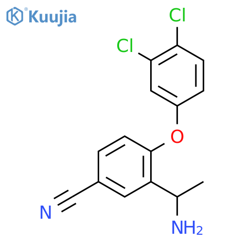 BENZONITRILE, 3-(1-AMINOETHYL)-4-(3,4-DICHLOROPHENOXY)- structure