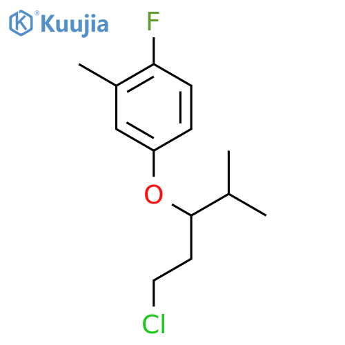 Benzene, 4-[1-(2-chloroethyl)-2-methylpropoxy]-1-fluoro-2-methyl- structure