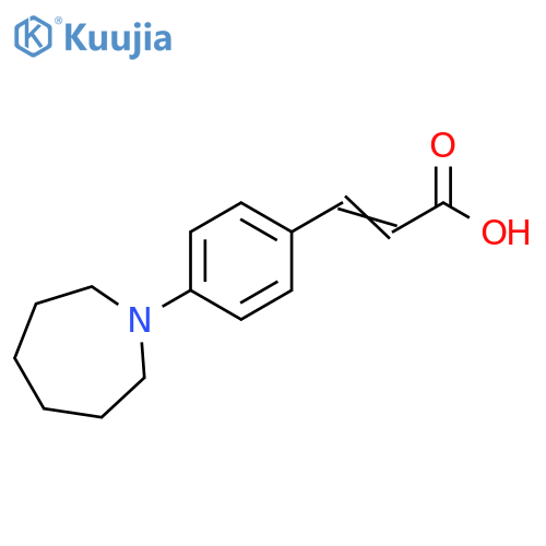 3-[4-(azepan-1-yl)phenyl]prop-2-enoic acid structure