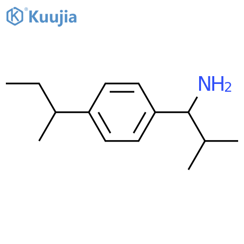1-4-(butan-2-yl)phenyl-2-methylpropan-1-amine structure
