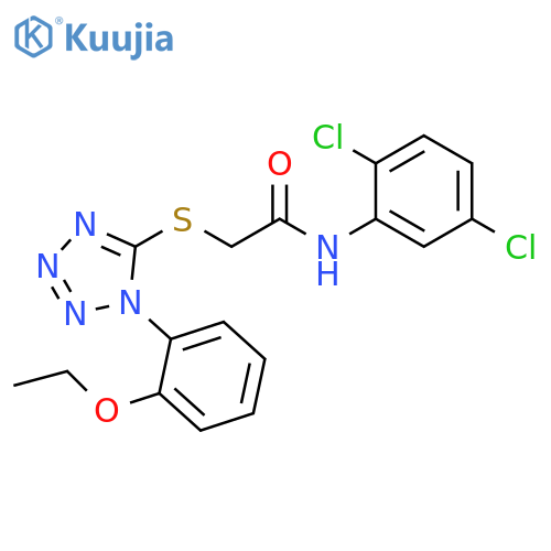 N-(2,5-dichlorophenyl)-2-{[1-(2-ethoxyphenyl)-1H-1,2,3,4-tetrazol-5-yl]sulfanyl}acetamide structure