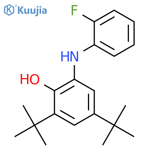 PHENOL, 2,4-BIS(1,1-DIMETHYLETHYL)-6-[(2-FLUOROPHENYL)AMINO]- structure