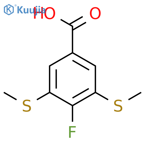 Benzoic acid, 4-fluoro-3,5-bis(methylthio)- structure