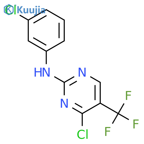 2-Pyrimidinamine, 4-chloro-N-(3-chlorophenyl)-5-(trifluoromethyl)- structure