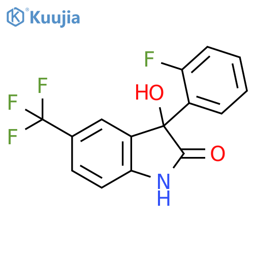 2H-Indol-2-one,3-(2-fluorophenyl)-1,3-dihydro-3-hydroxy-5-(trifluoromethyl)- structure
