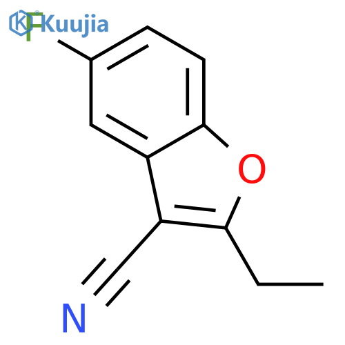 3-Benzofurancarbonitrile, 2-ethyl-5-fluoro- structure