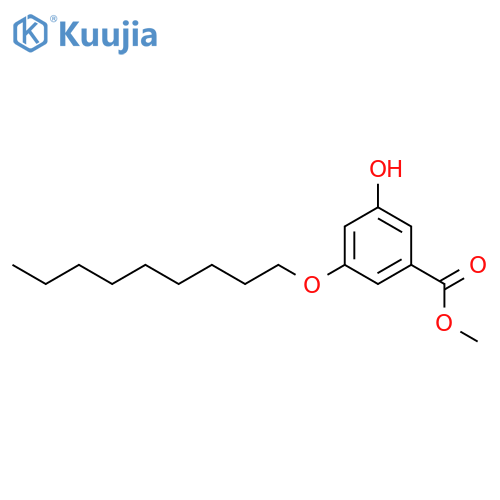 Benzoic acid, 3-hydroxy-5-(nonyloxy)-, methyl ester structure