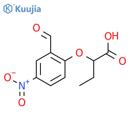 BUTANOIC ACID, 2-(2-FORMYL-4-NITROPHENOXY)- structure