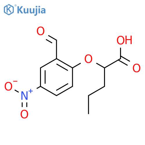 Pentanoic acid, 2-(2-formyl-4-nitrophenoxy)- structure