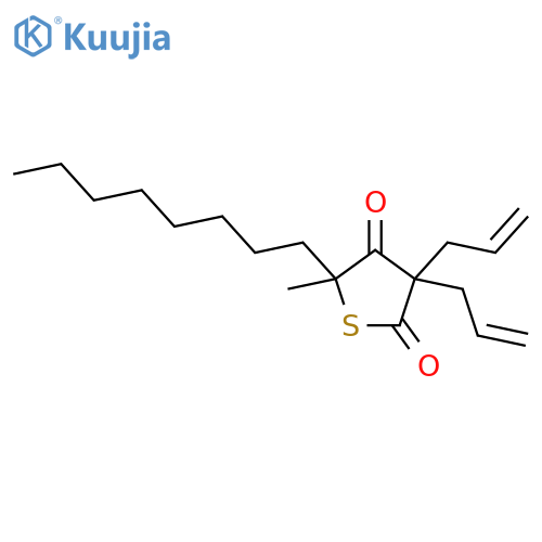 5-Methyl-5-octyl-3,3-bis(prop-2-enyl)thiolane-2,4-dione structure