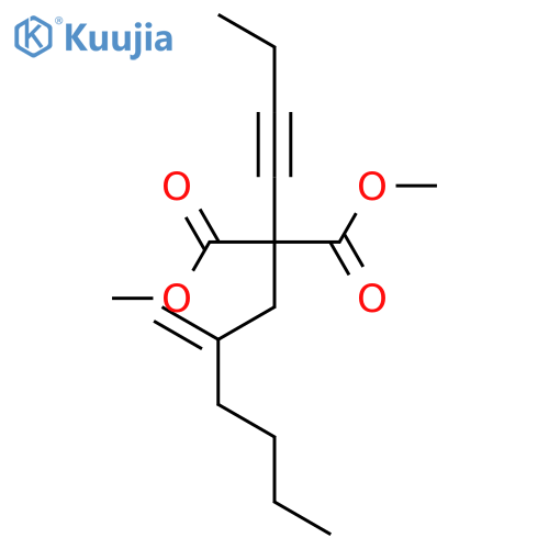 Propanedioic acid, 2-butynyl(2-methylenehexyl)-, dimethyl ester structure