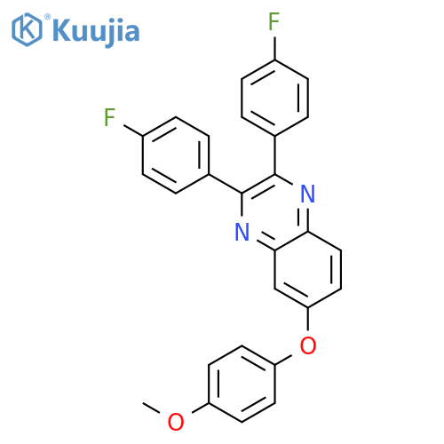 QUINOXALINE, 2,3-BIS(4-FLUOROPHENYL)-6-(4-METHOXYPHENOXY)- structure
