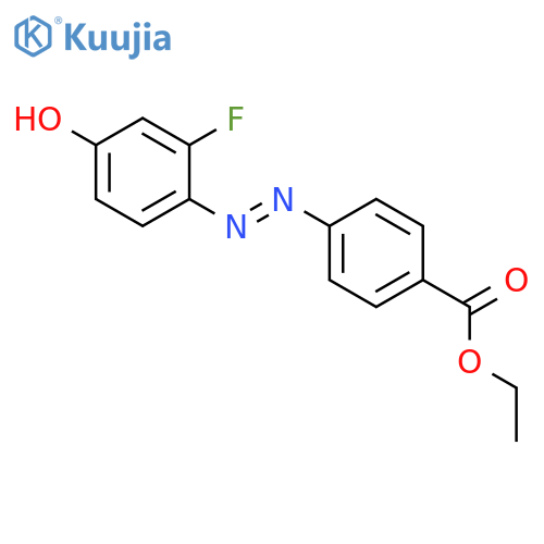 Benzoic acid, 4-[(2-fluoro-4-hydroxyphenyl)azo]-, ethyl ester structure