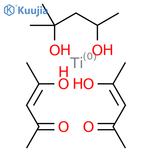 [2-methylpentane-2,4-diolato(2-)-O,O']bis(pentane-2,4-dionato-O,O')titanium structure