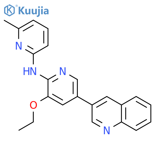 2-Pyridinamine, 3-ethoxy-N-(6-methyl-2-pyridinyl)-5-(3-quinolinyl)- structure
