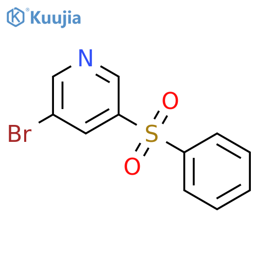 PYRIDINE, 3-BROMO-5-(PHENYLSULFONYL)- structure