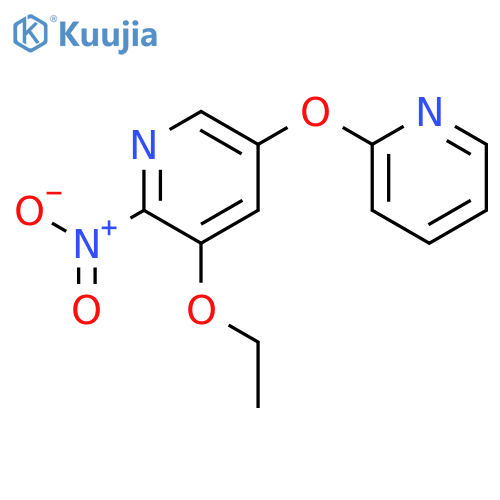Pyridine, 3-ethoxy-2-nitro-5-(2-pyridinyloxy)- structure