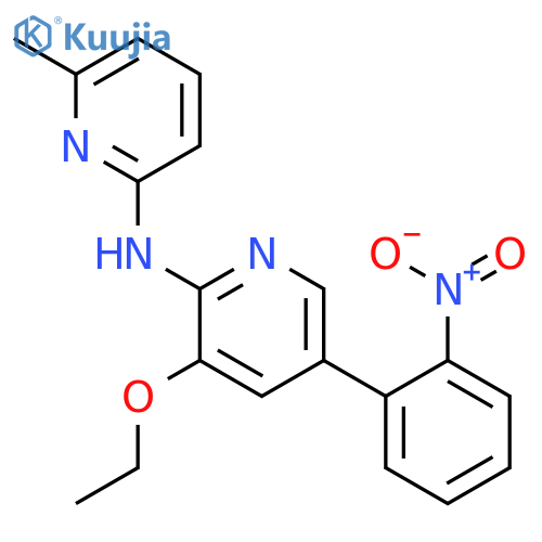 2-Pyridinamine, 3-ethoxy-N-(6-methyl-2-pyridinyl)-5-(2-nitrophenyl)- structure