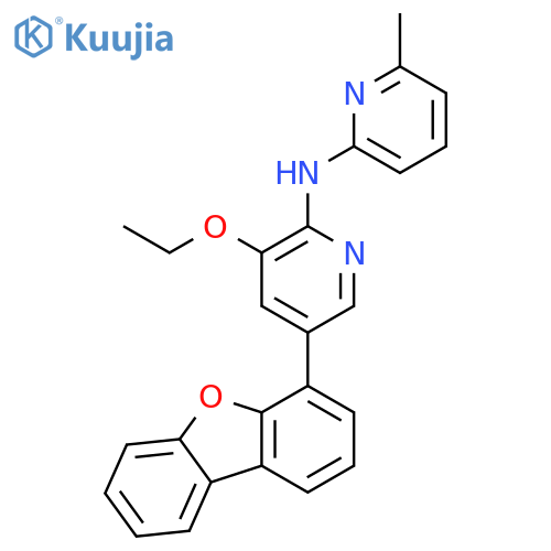 2-PYRIDINAMINE, 5-(4-DIBENZOFURANYL)-3-ETHOXY-N-(6-METHYL-2-PYRIDINYL)- structure