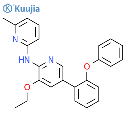 2-Pyridinamine, 3-ethoxy-N-(6-methyl-2-pyridinyl)-5-(2-phenoxyphenyl)- structure