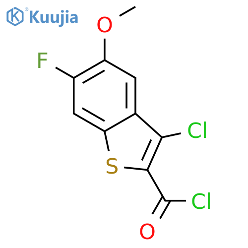 Benzo[b]thiophene-2-carbonyl chloride, 3-chloro-6-fluoro-5-methoxy- structure