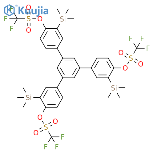 1,3,5-Tris4-(trifluoromethanesulfonyloxy)-3-(trimethylsilyl)phenylbenzene structure