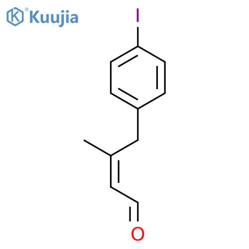 2-Butenal, 4-(4-iodophenyl)-3-methyl-, (2E)- structure