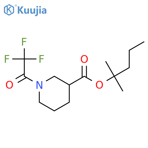 3-PIPERIDINECARBOXYLIC ACID, 1-(TRIFLUOROACETYL)-, 1,1-DIMETHYLBUTYL ESTER structure