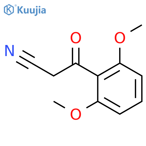 Benzenepropanenitrile, 2,6-dimethoxy-b-oxo- structure