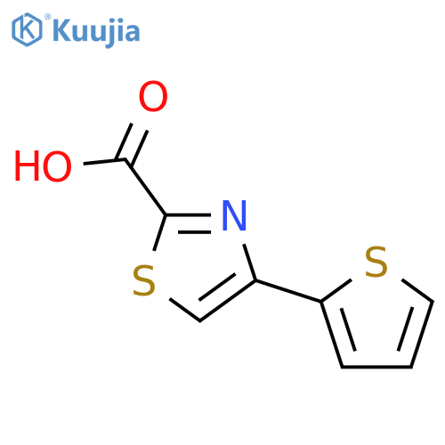 4-(thiophen-2-yl)-1,3-thiazole-2-carboxylic acid structure