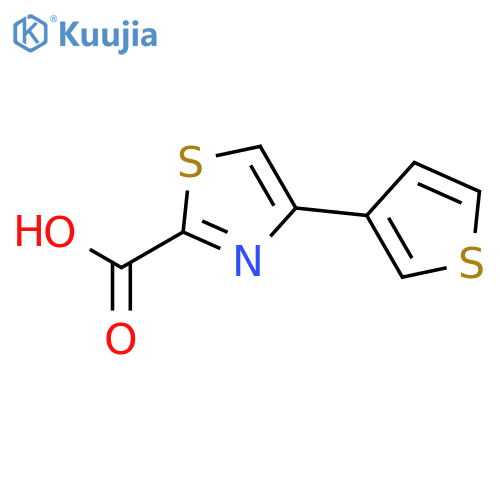 2-Thiazolecarboxylicacid, 4-(3-thienyl)- structure