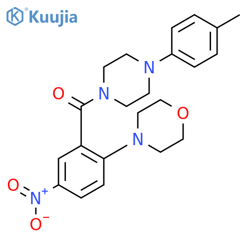 Piperazine, 1-(4-methylphenyl)-4-[2-(4-morpholinyl)-5-nitrobenzoyl]- structure