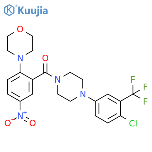 Piperazine,1-[4-chloro-3-(trifluoromethyl)phenyl]-4-[2-(4-morpholinyl)-5-nitrobenzoyl]- structure