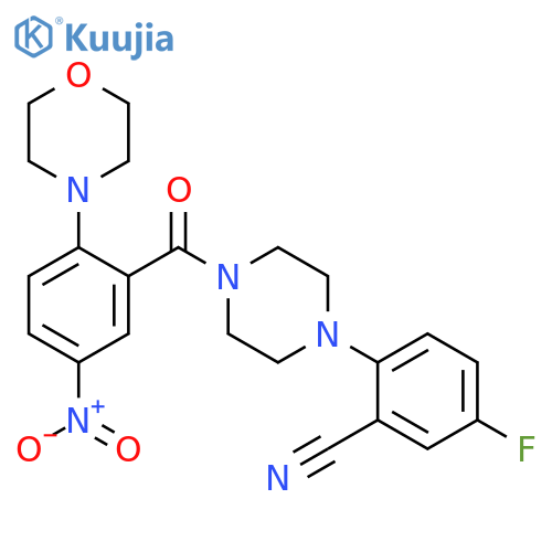 Piperazine,1-(2-cyano-4-fluorophenyl)-4-[2-(4-morpholinyl)-5-nitrobenzoyl]- structure