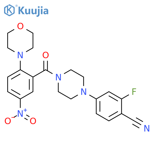 Piperazine,1-(4-cyano-3-fluorophenyl)-4-[2-(4-morpholinyl)-5-nitrobenzoyl]- structure