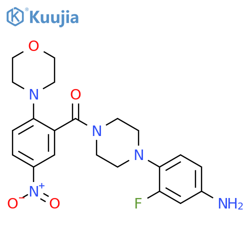 Piperazine,1-(4-amino-2-fluorophenyl)-4-[2-(4-morpholinyl)-5-nitrobenzoyl]- structure