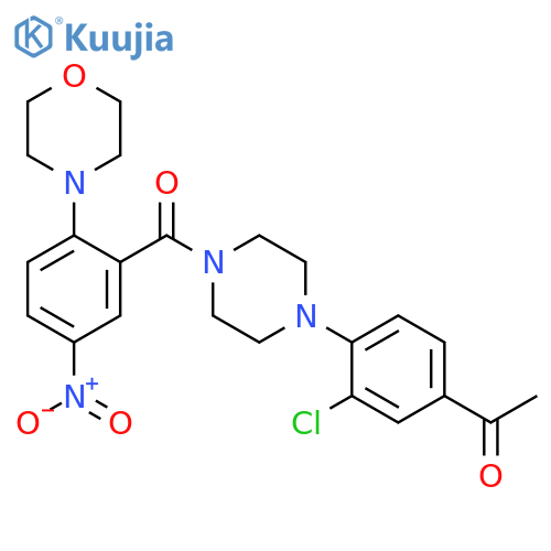 Piperazine,1-(4-acetyl-2-chlorophenyl)-4-[2-(4-morpholinyl)-5-nitrobenzoyl]- structure