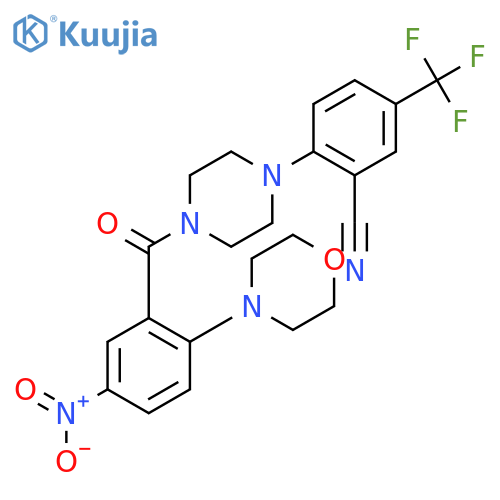 Piperazine,1-[2-cyano-4-(trifluoromethyl)phenyl]-4-[2-(4-morpholinyl)-5-nitrobenzoyl]- structure