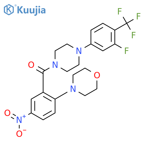 Piperazine,1-[3-fluoro-4-(trifluoromethyl)phenyl]-4-[2-(4-morpholinyl)-5-nitrobenzoyl]- structure