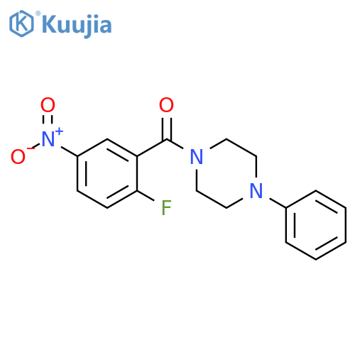 Piperazine, 1-(2-fluoro-5-nitrobenzoyl)-4-phenyl- structure
