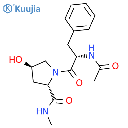 L-Prolinamide, N-acetyl-L-phenylalanyl-4-hydroxy-N-methyl-, (4R)- structure