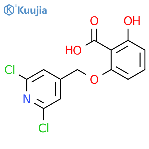 Benzoic acid, 2-[(2,6-dichloro-4-pyridinyl)methoxy]-6-hydroxy- structure