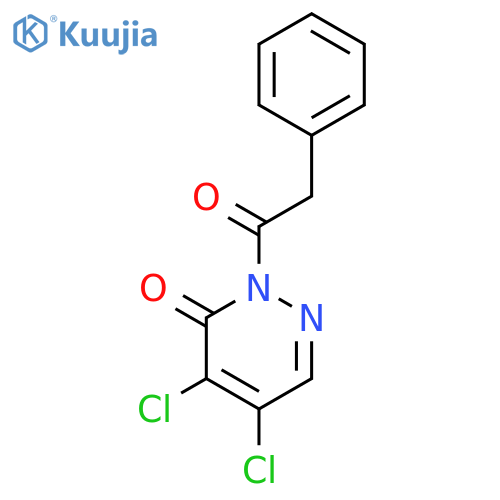3(2H)-Pyridazinone, 4,5-dichloro-2-(phenylacetyl)- structure