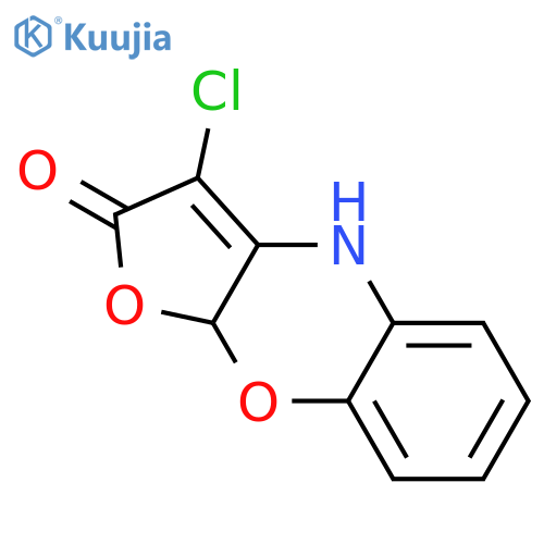 4H-Furo[2,3-b][1,4]benzoxazin-2(9aH)-one, 3-chloro- structure